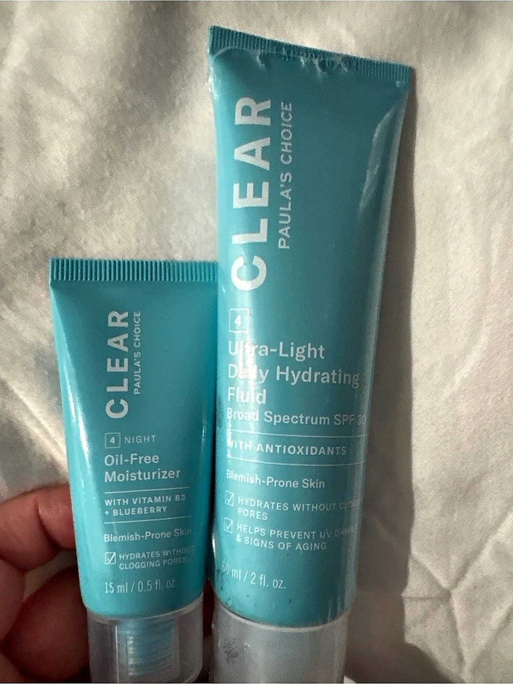 Paula's Choice CLEAR Oil-Free Moisturizer and Ultra-Light Daily Hydrating Fluid